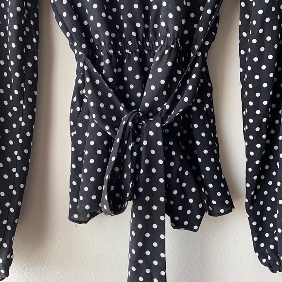 Black and white polka dot Blouse - Picture 7 of 8